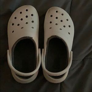 white with grey lining crocs